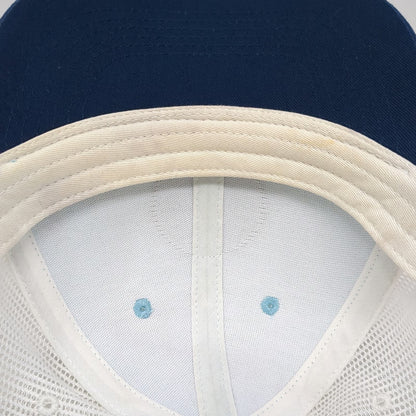 Life is Good Trucker Hat Blue One Size Happiness Comes In Waves Mesh Snapback