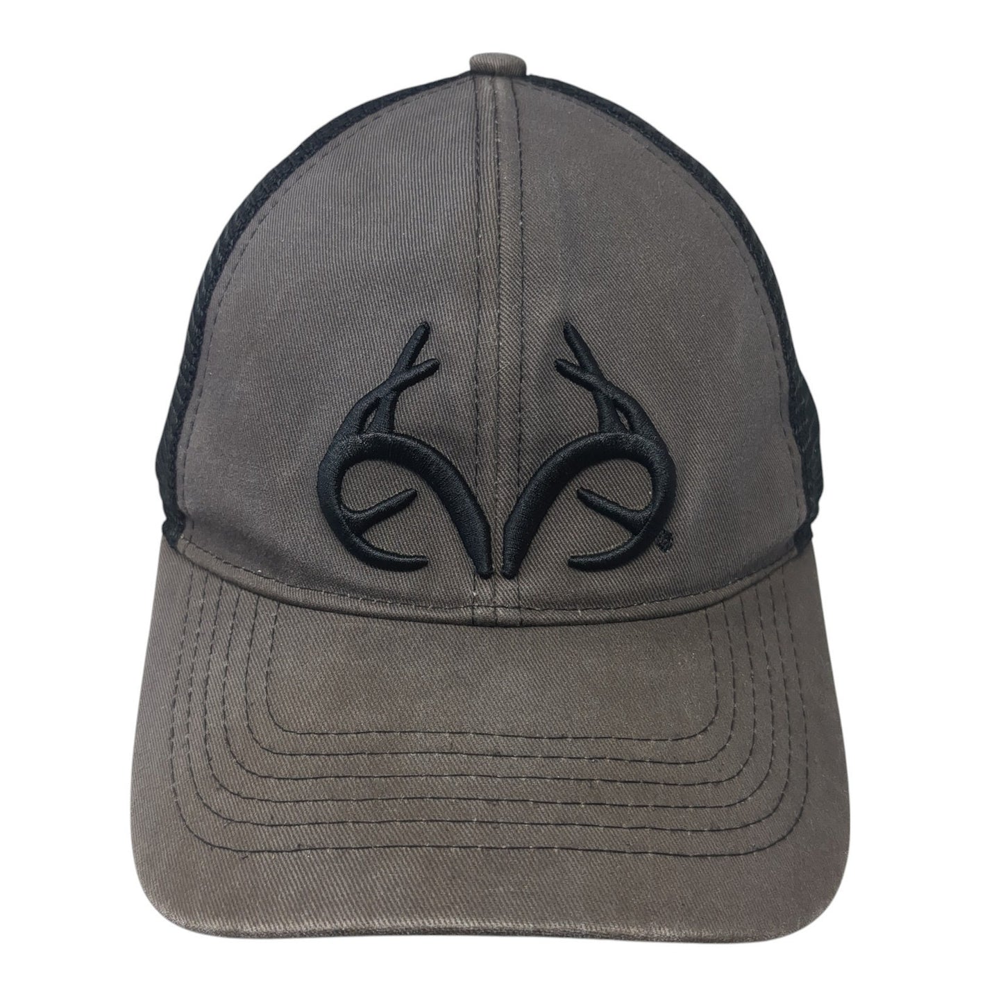 Realtree Outfitters sdnapback Trucker Hat Gray One Size Adjustable Mesh Back