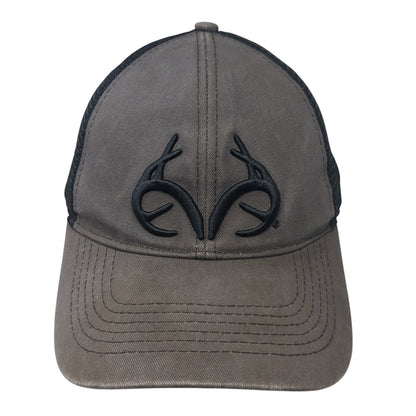 Realtree Outfitters sdnapback Trucker Hat Gray One Size Adjustable Mesh Back