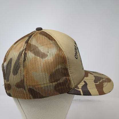 That Hat Trucker Hat Beige One Size Camo Mesh Back Fishing Idaho Store Trout