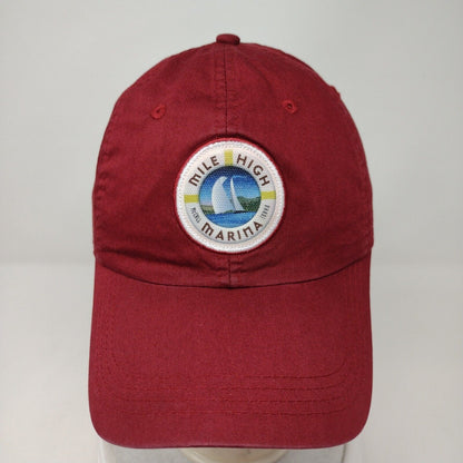Mile High Marina McCall Idaho Strapback Hat Red OS Classic Cut Ahead Lightweight