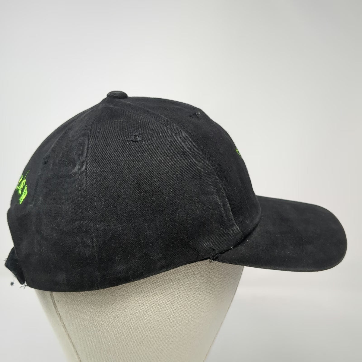 Razer Baseball Cap Black One Size Embroidered Logo Gaming Green Hat Strapback