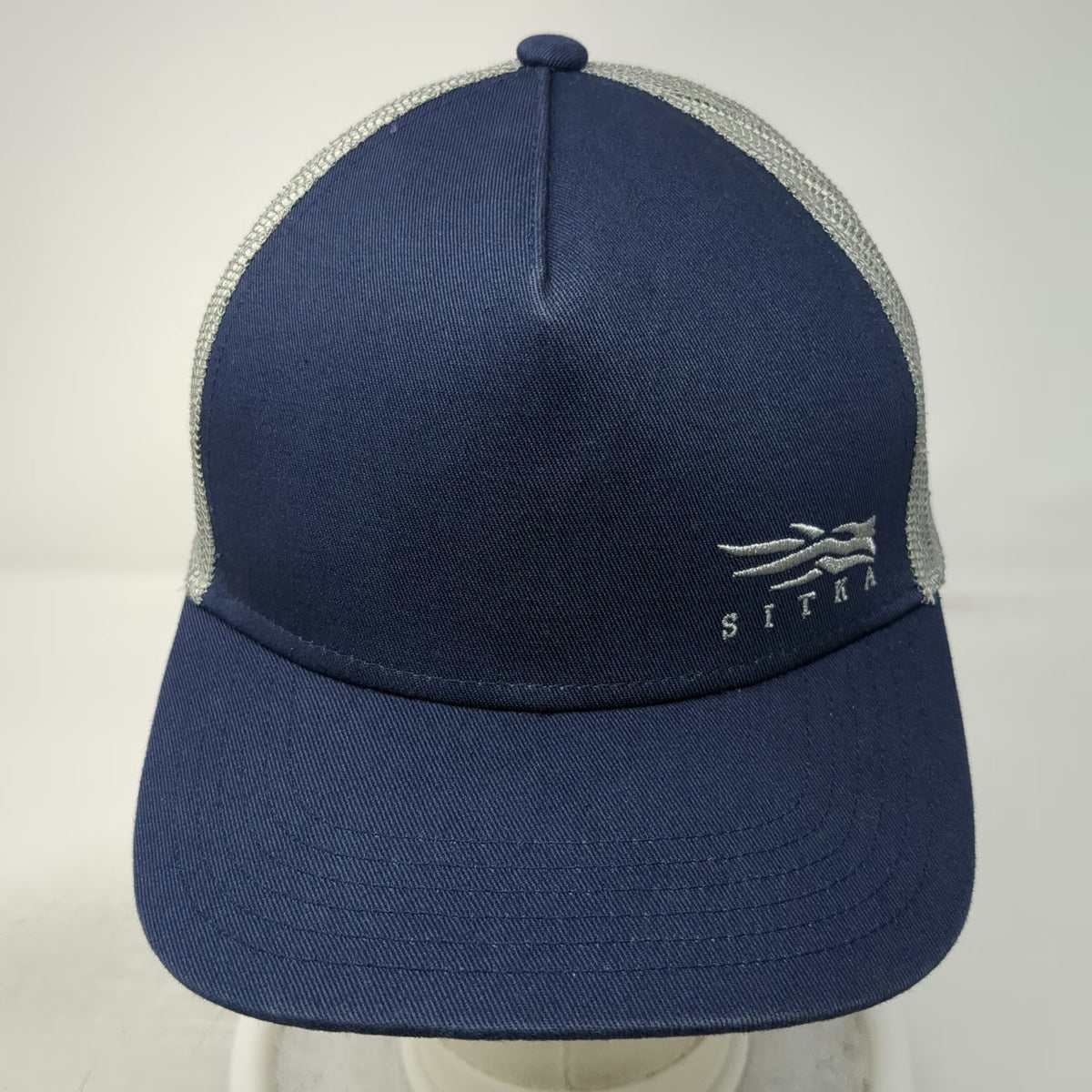 Sitka Trucker Hat Blue One Size Snapback Mesh Mid Profile Embroidered Logo