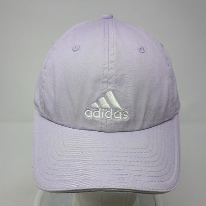 Adidas Strapback Baseball Cap Purple One Size Adjustable Embroidered 6 Panel