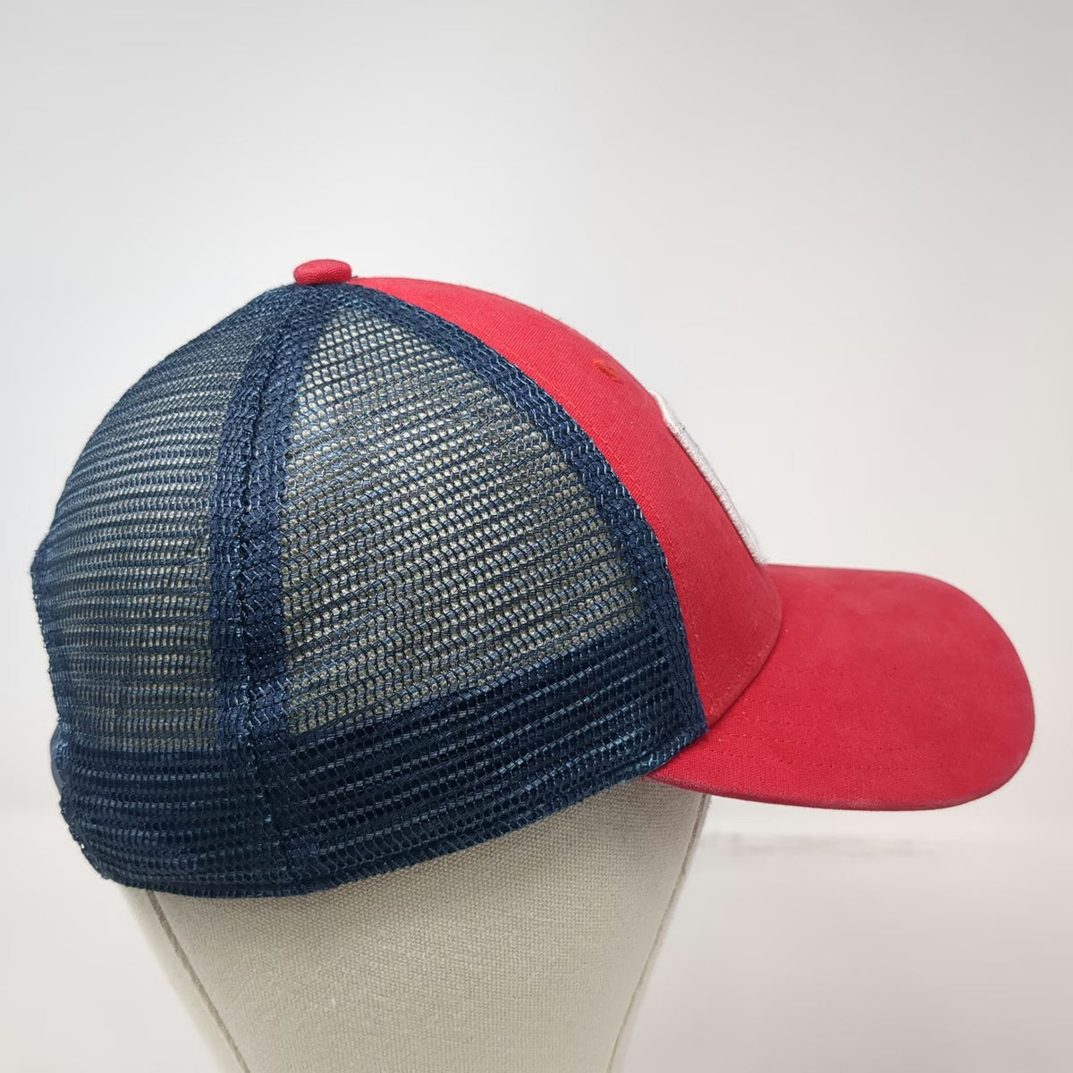 The North Face Trucker Hat Red Blue One Size American Flag Patch Snapback
