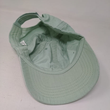 Unbranded Strapback Hat Green OSFM Adjustable 6 Panel Vent Holes Blank