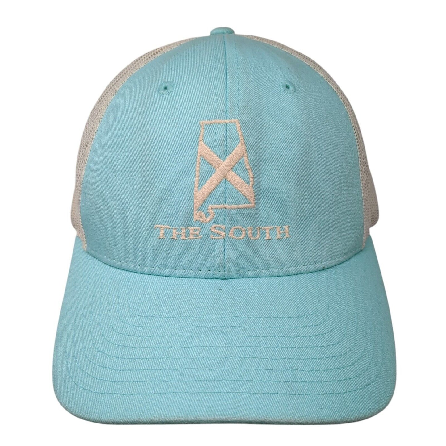 The South Snapback Mesh Back Trucker Hat Blue One Size Adjustable