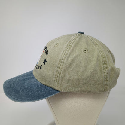 Adams Baseball Cap Green Blue One Size Marlinspike Magazine Sailing Ship Hat