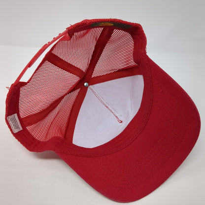 Cabela's Snapback Trucker Hat Red One Size Mesh Back Bass Pro Shops