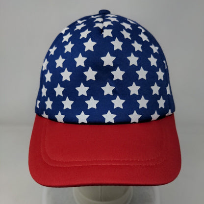 Patriotic Flag Snapback Mesh Back Trucker Hat Multi One Size Colorblock