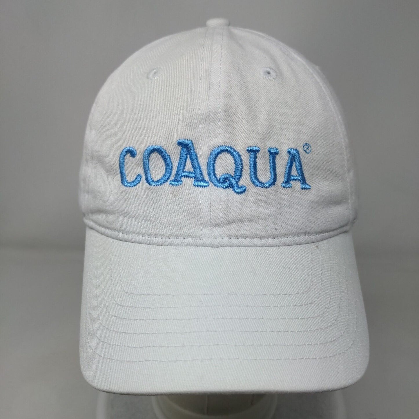 Coaqua Slideback Hat White One Size Adjustable Embroidered Fersten Worldwide