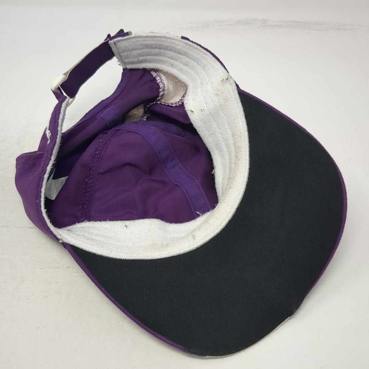 Asics Baseball Cap Purple One Size Mesh Panels Reflective Trim White Logo Hat