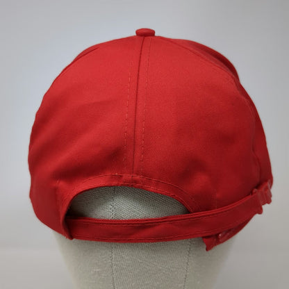 Nissin 5 Panel Red Hat One Size Wheeler Machinery Co Rope Script Embroidery