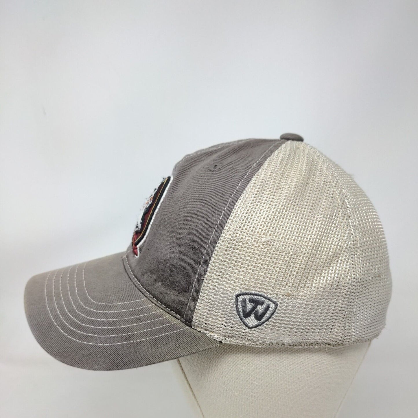 Florida State Seminoles Fitted Mesh Back Hat Gray Embroidered Logo