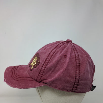 Best Friend Slideback Hat Red One Size Adjustable Patch Logo Pit Bull Distressed