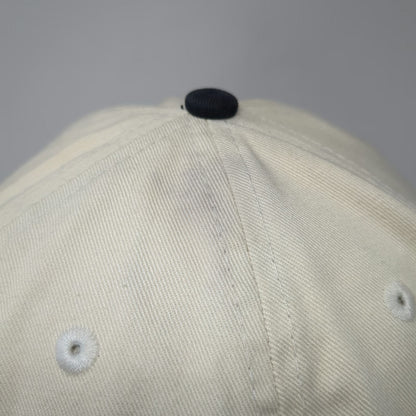 New York Yankees MLB New Era 5 Panel Hat Beige Blue One Size Snapback Cotton