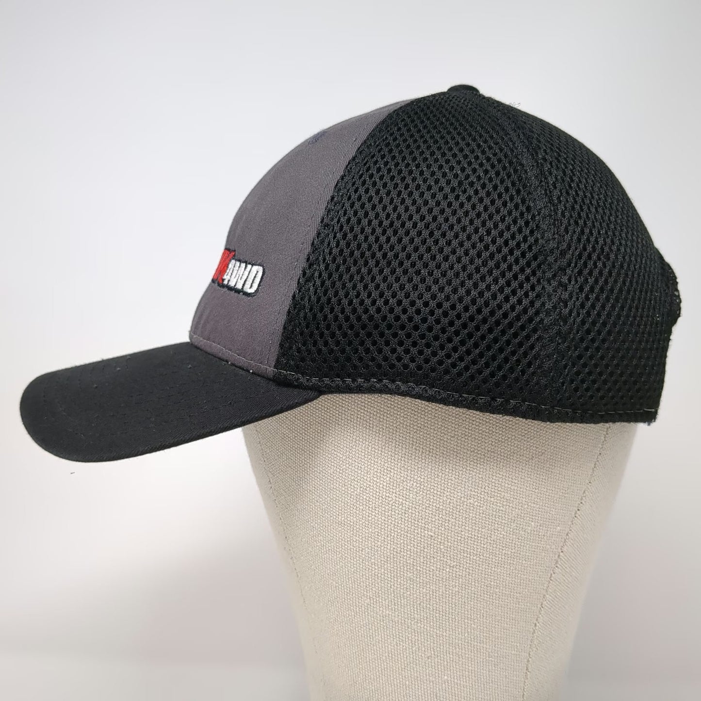 New Era Trucker Hat Black One Size OK 4WD Snapback Mesh Back Curved Bill