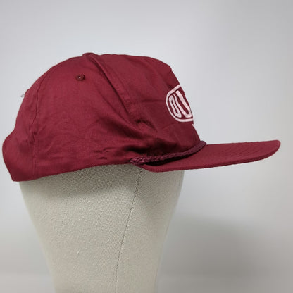 Cobra Caps 5 Panel Red One Size Hat Rope DuPont Logo Snapback Screen Printed