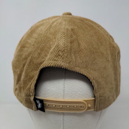 Spacecraft Men's Snapback Corduroy Trucker Hat Tan Embroidered Spanish Valley