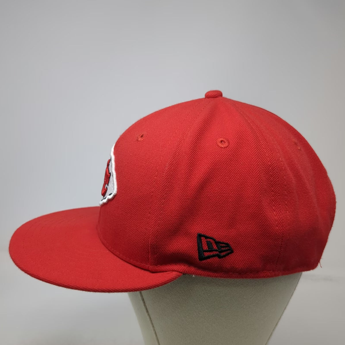 New Era Kansas City Chiefs NFL Red Snapback One Size Hat 9FIFTY Flat Brim White