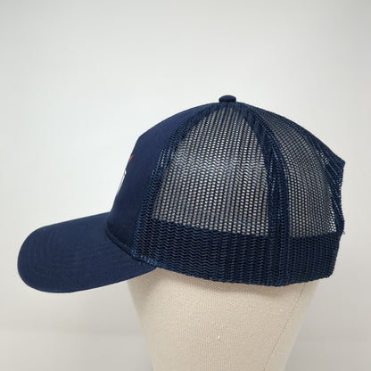 Cap America Snapback Mesh Back Trucker Hat Blue One Size Fire Pizza