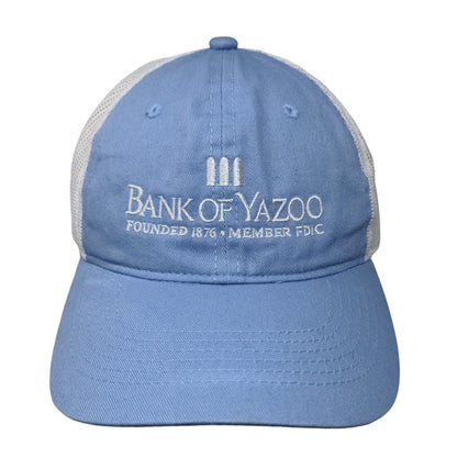 Bank of Yazoo Founded 1876 Member FDIC Adult Trucker Hat Blue One Size Mesh Back