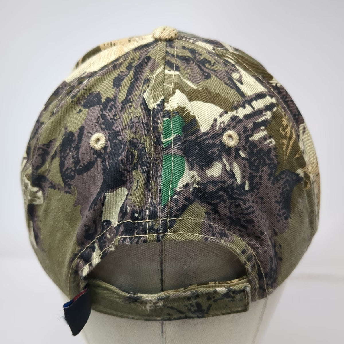 Go USA Baseball Cap Green One Size Camo Tires Les Schwab Logo Strapback Hat