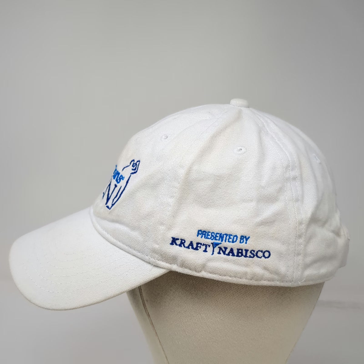 Ivory Baseball Cap White One Size Albertsons Boise Open 25th Anniversary Hat