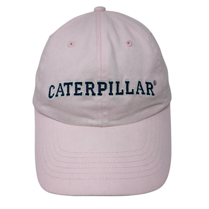 Caterpillar Slideback Baseball Cap Pink One Size Adjustable Embroidered 6 Panel
