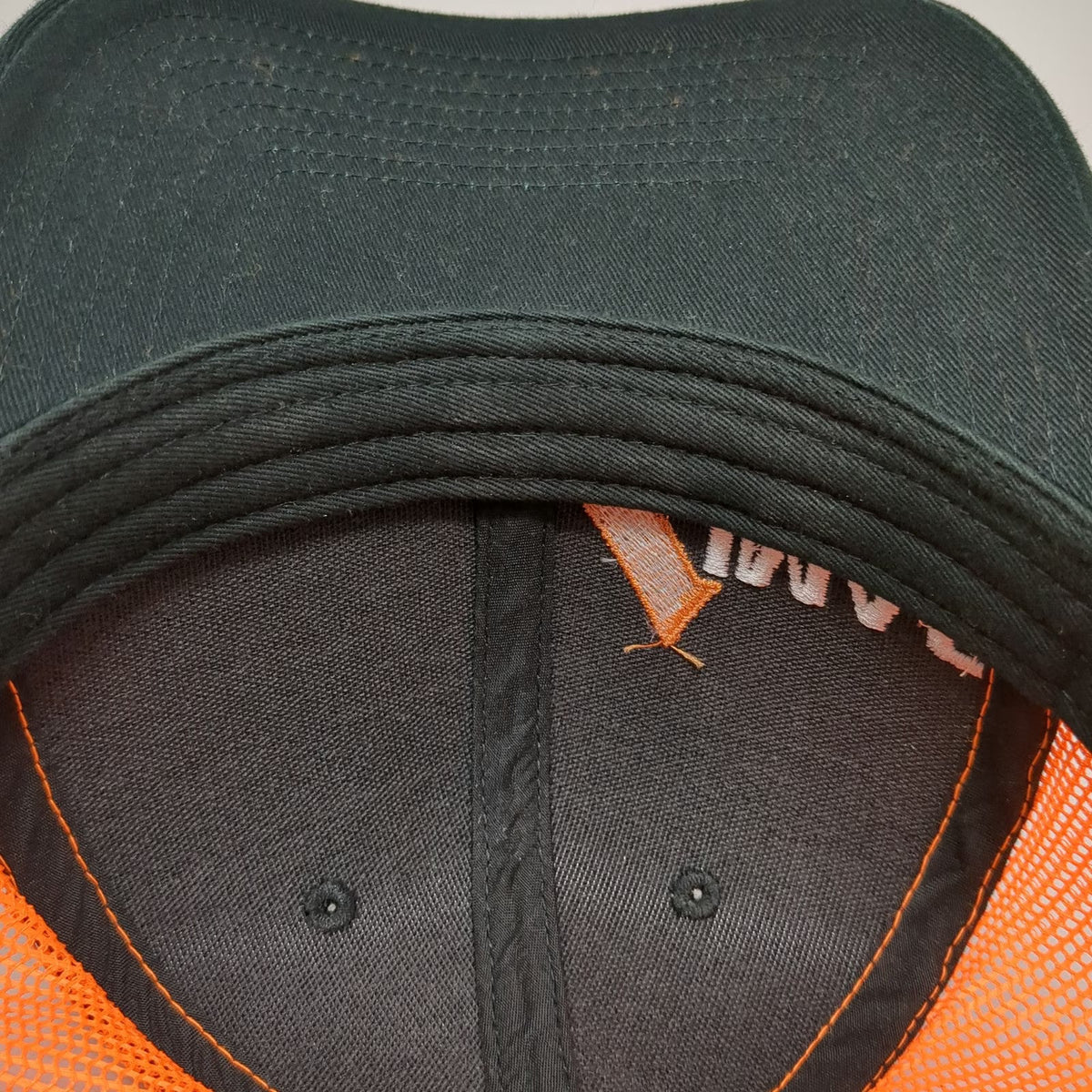 Outdoor Cap Trucker Hat Black Orange One Size Mesh Snapback JMAC Resources Work