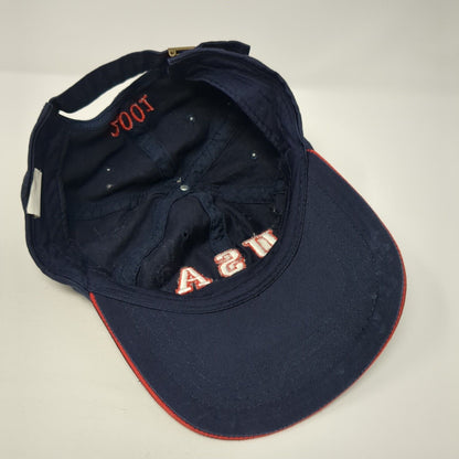 USA Flag 2001 Slideback Hat Blue One Size Solid Adjustable Embroidered