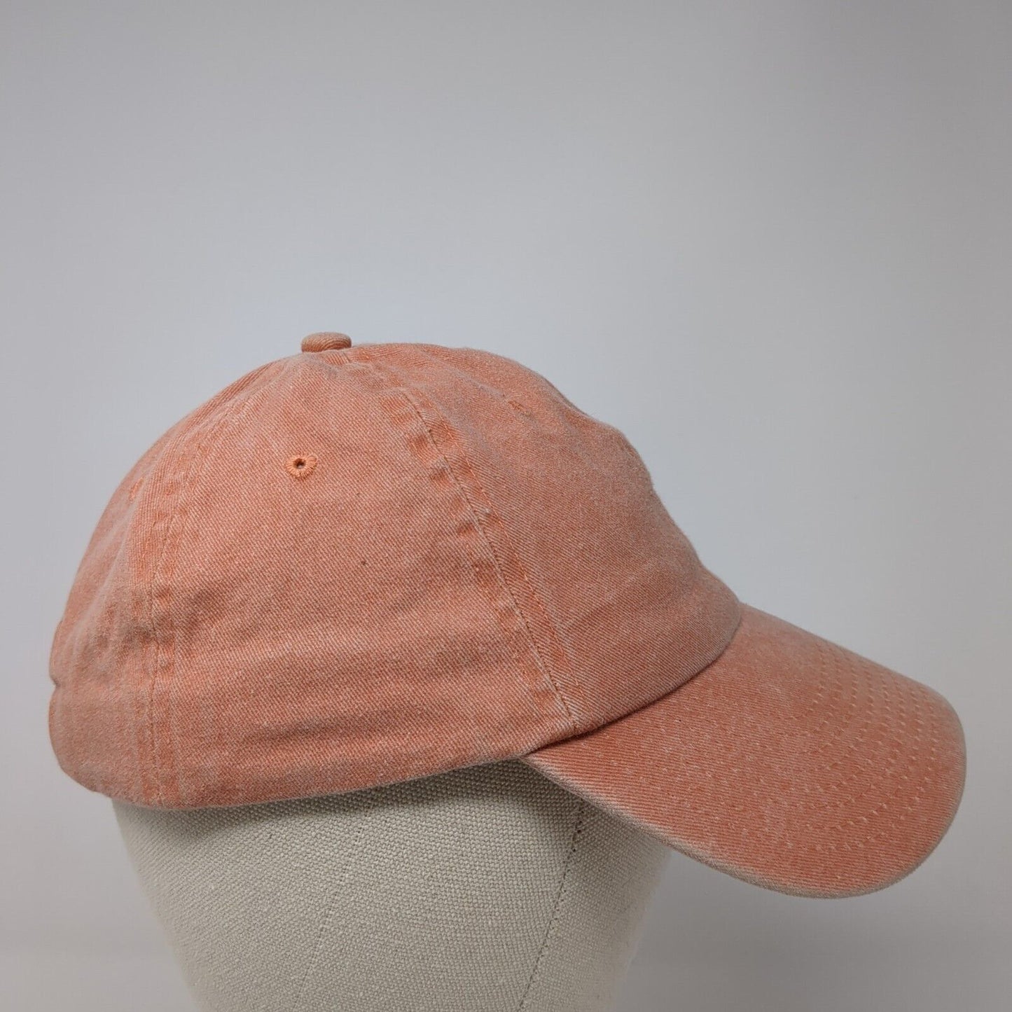 Unbranded Slideback Hat Pink One Size Adjustable Vented Holes 6 Panel Blank