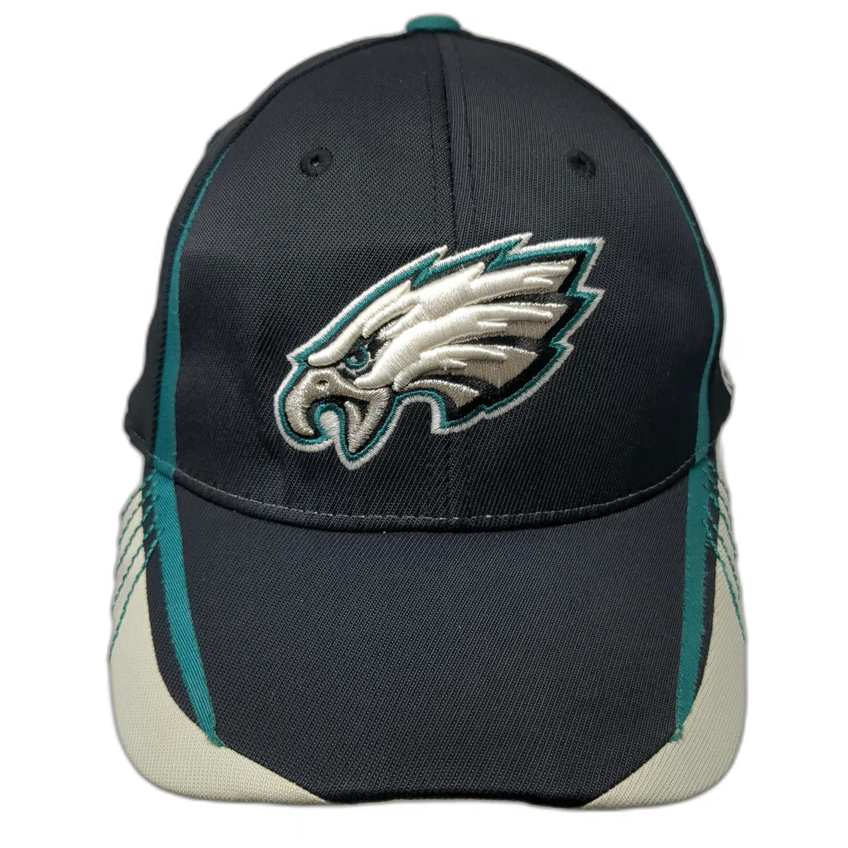 Reebok Philadelphia Eagles NFL Black M Cap Onfield Embroidered Logo Hat Stretch