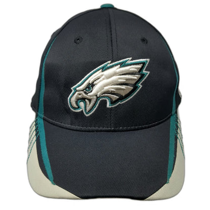 Reebok Philadelphia Eagles NFL Black M Cap Onfield Embroidered Logo Hat Stretch