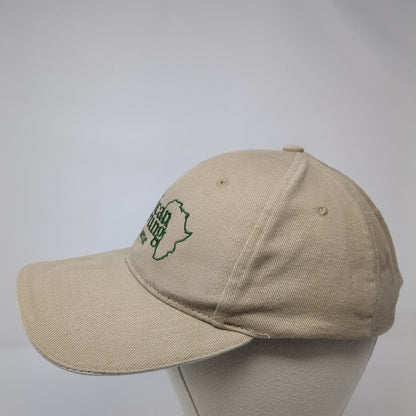 African Sporting Gazette Strapback Hat Tan One Size Adjustable Embroidered