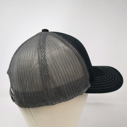 Otto Valley Wide Cooperative Mountain Black Trucker Hat One Size Mesh Snapback