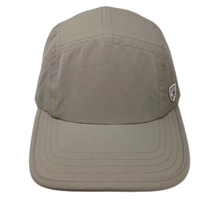KUHL 5 Panel Hat Brown One Size Adjustable Strapback Logo Outdoor Hiking Cap
