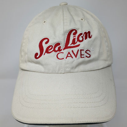 Sea Lion Caves Oregon Coast Logo Baseball Cap Beige One Size Slideback Hat