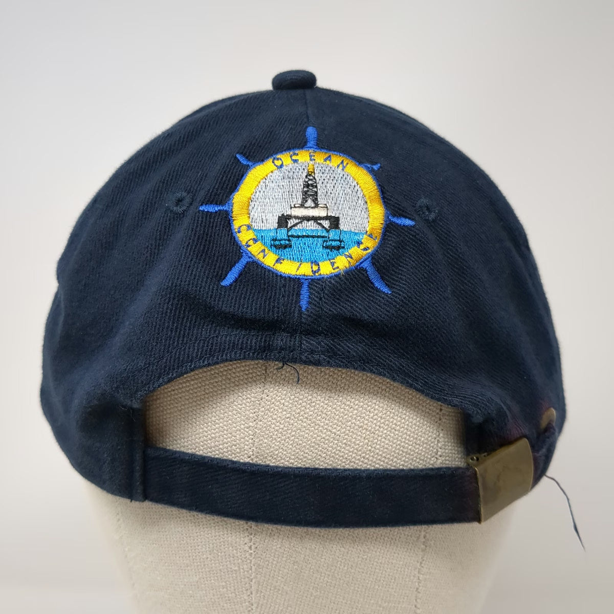 Blue Baseball Cap One Size Diamond Offshore Ocean Confidence Oil Rig Flag Hat
