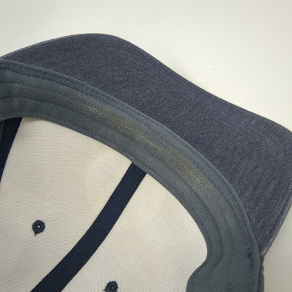 Columbia Snapback Blue One Size Leather Patch Denim Sportswear Hat Adjustable