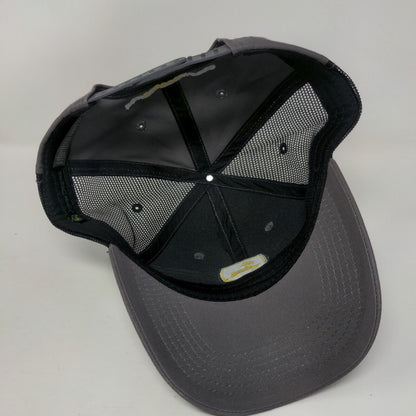 John Deere Snapback Hat Gray OSFA Mesh Trim Run Your World Colorblock