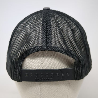 Richardson Trucker Hat Gray OSFM Elite Fleet Melton Driver Mesh Back Snapback