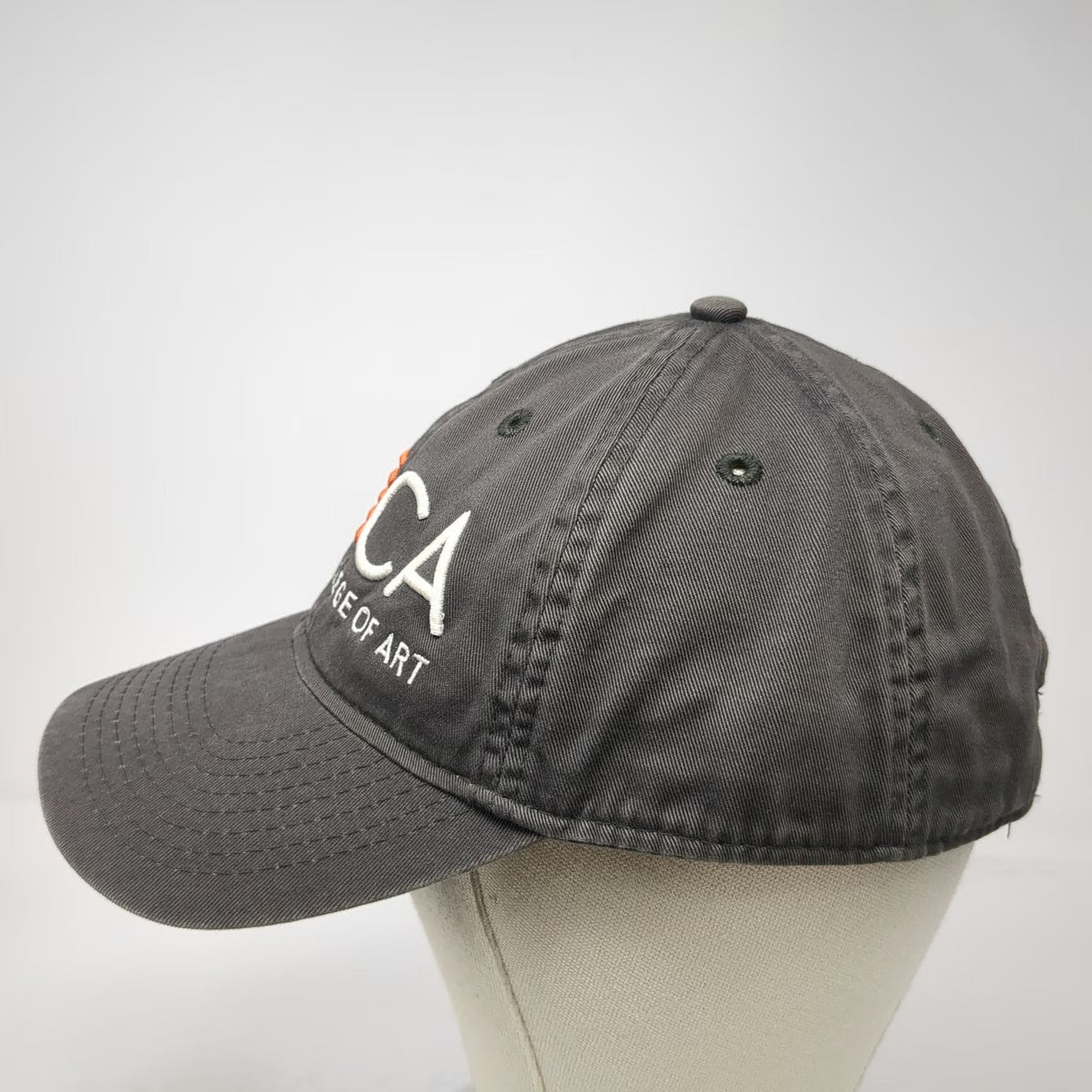 Legacy Maine College of Art MECA Gray Baseball Cap One Size Slideback Hat Logo