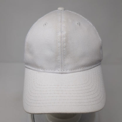 Outdoor Cap Strapback Trucker Hat White OS Adjustable Mesh Back 6 Panel Blank