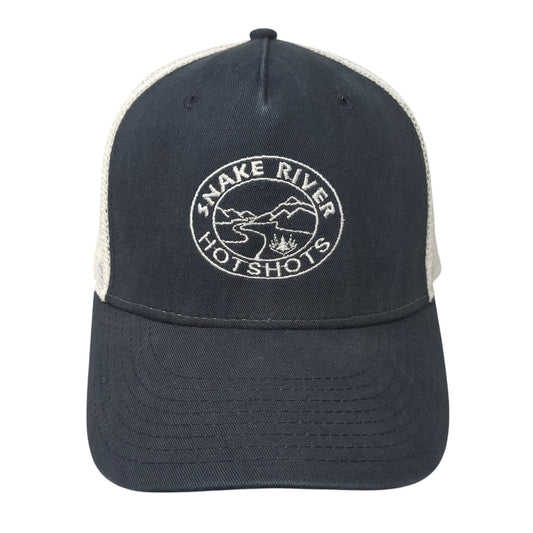 Snake River Hotshots Snapback Trucker Hat Black One Size Mesh Back New Era