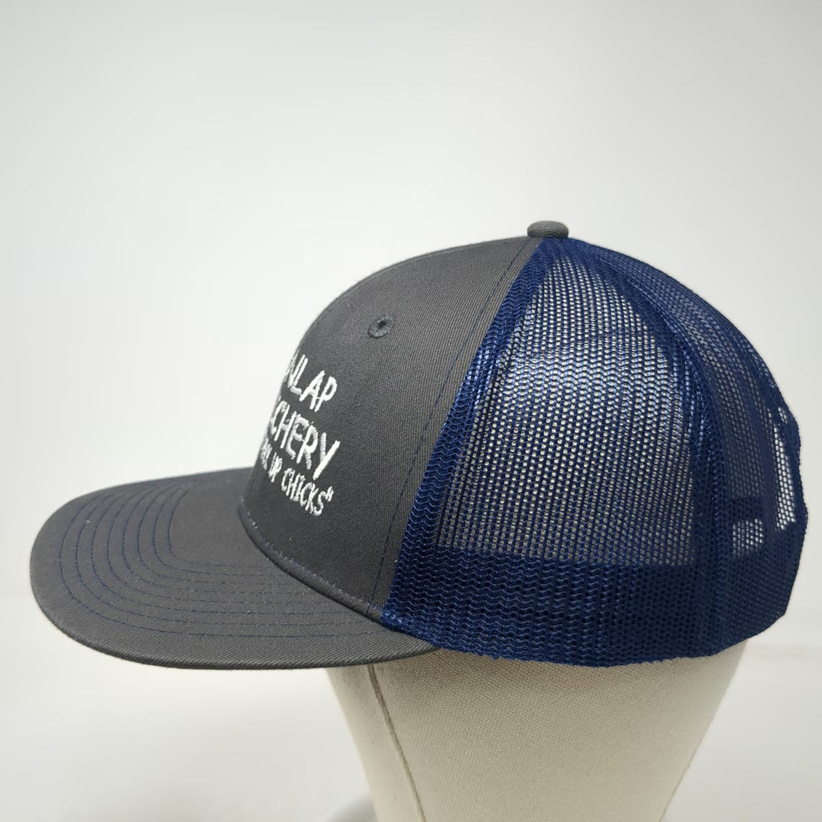 Port Authority Trucker Hat Gray Blue One Size Dunlap Hatchery Pick Up Chicks Hat