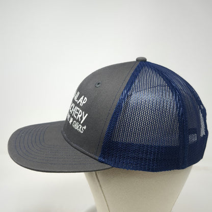 Port Authority Trucker Hat Gray Blue One Size Dunlap Hatchery Pick Up Chicks Hat