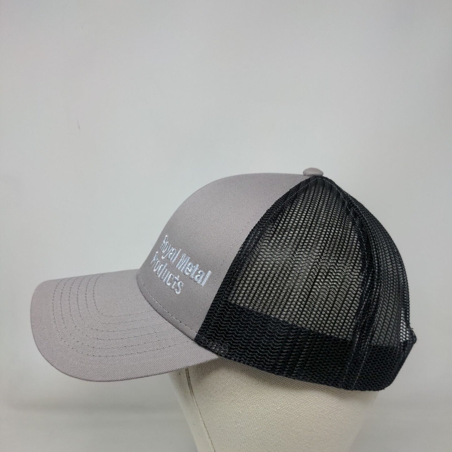 Royal Metal Products Snapback Trucker Hat Gray One Size Mesh Back Cap America