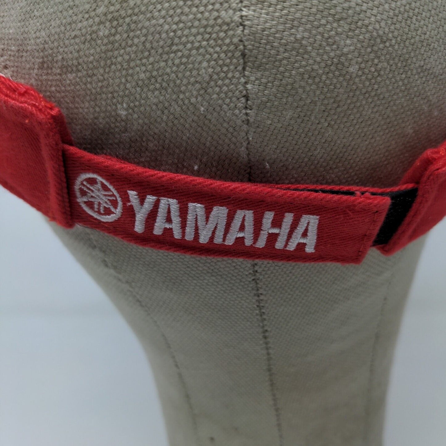 Yamaha Men's Strapback Visor Hat Cap Red Embroidered Are You True Blue Official