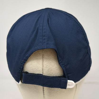 Nike Blue One Size Baseball Cap Hat Piped Brim 3D Logo Navy Strapback